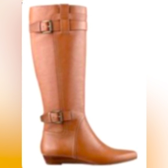Nine West Buckle Up Boots Leather Upper size 8 - Picture 1 of 9